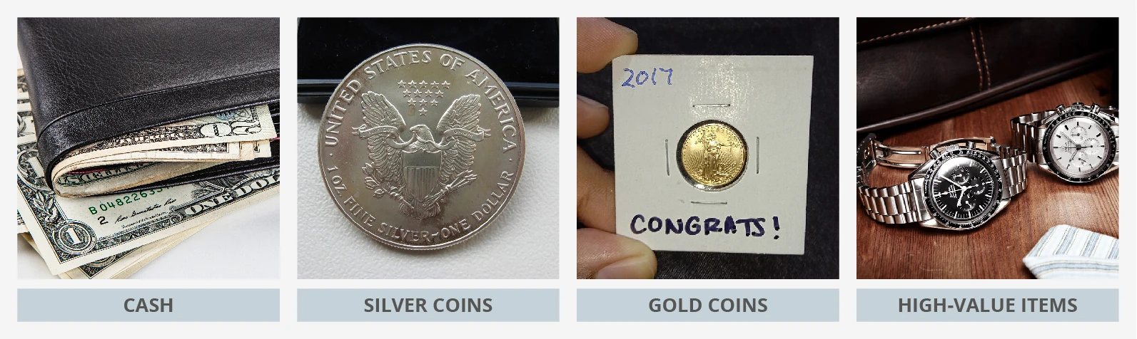 Home 105 emergency cash gold silver barter items