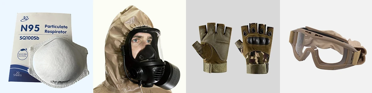 Home 119 protective gear n95 mask gas mask gloves goggles